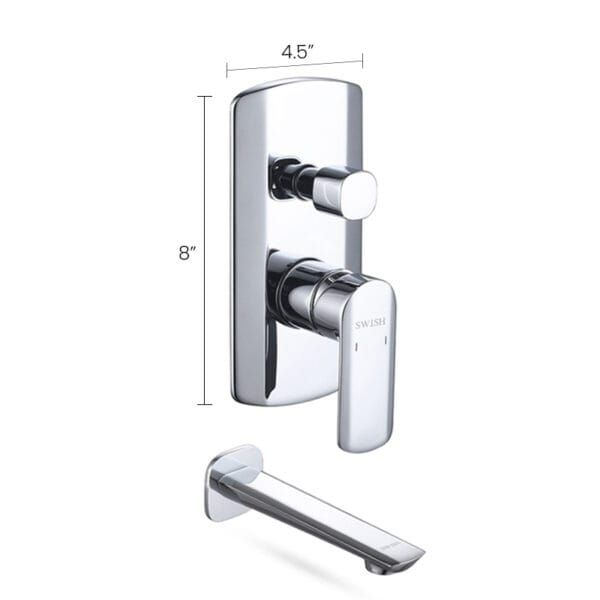 SM 0283111-00 SWISH Planate Shower Mixer 4 Way & Spout - Image 2