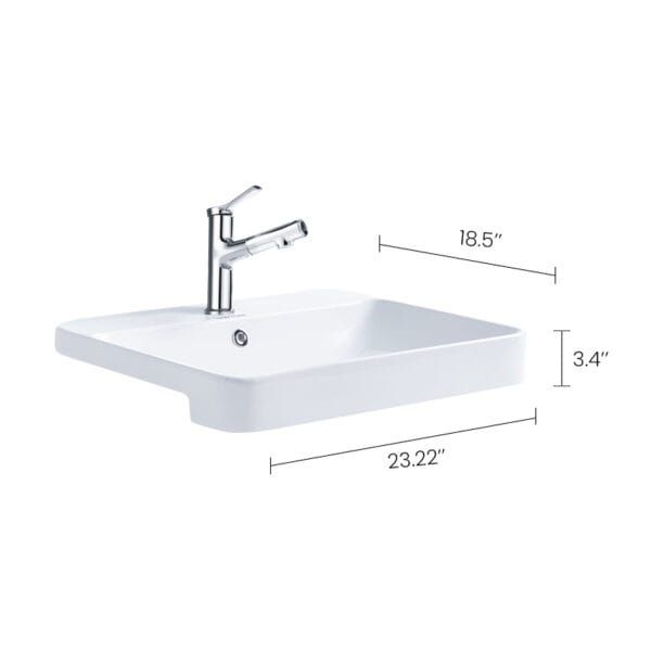 CB 0300120-00 SWISH Semi Recessed Counter Basin - Image 2