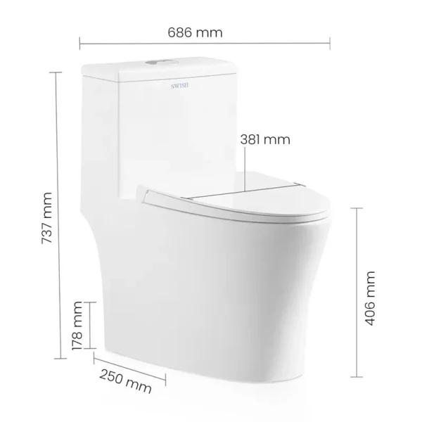 8836 WH SWISH Commode - Image 2