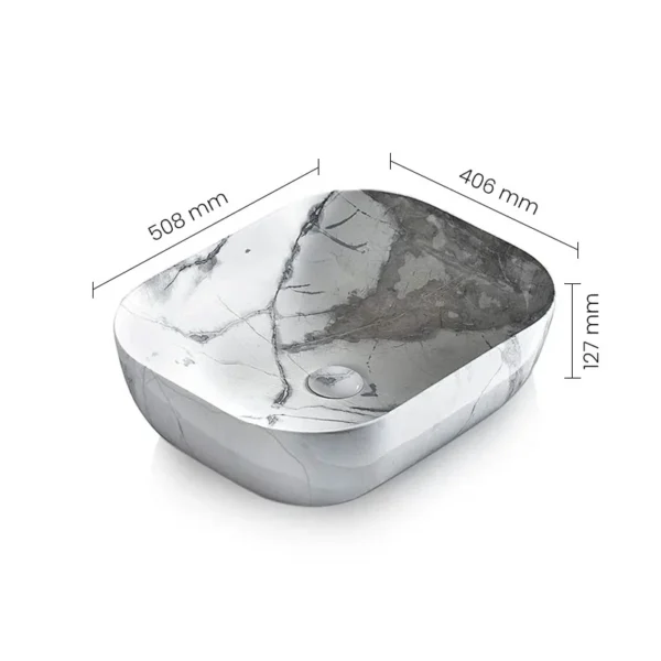 109 MW MRBL SWISH Art Basin - Image 2