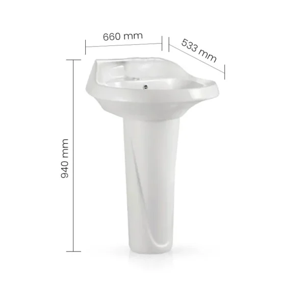 3032 WH SWISH Pedestal Basin - Image 2