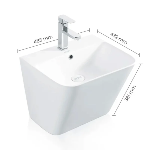 7200 SWISH Wall Hung Basin - Image 2