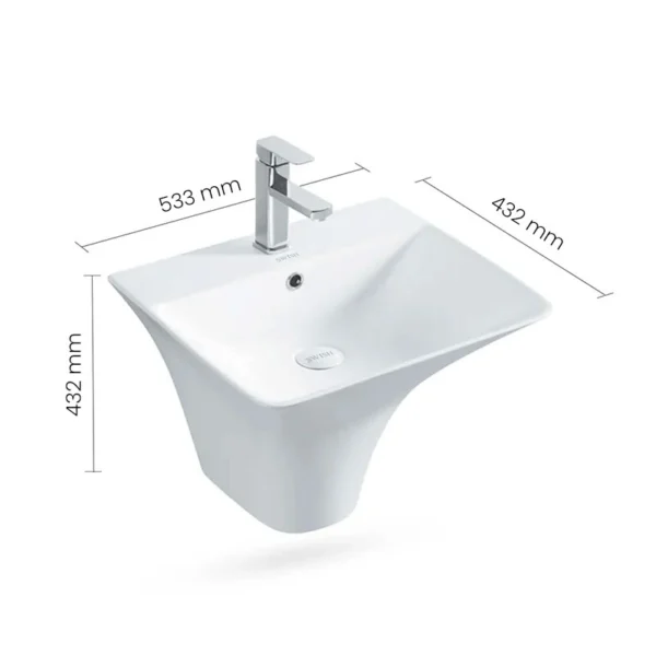 7400 WH SWISH Wall Hung Basin - Image 2