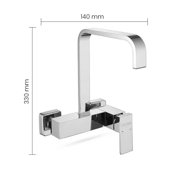 913814 SWISH Wall Sink Mixer - Image 2