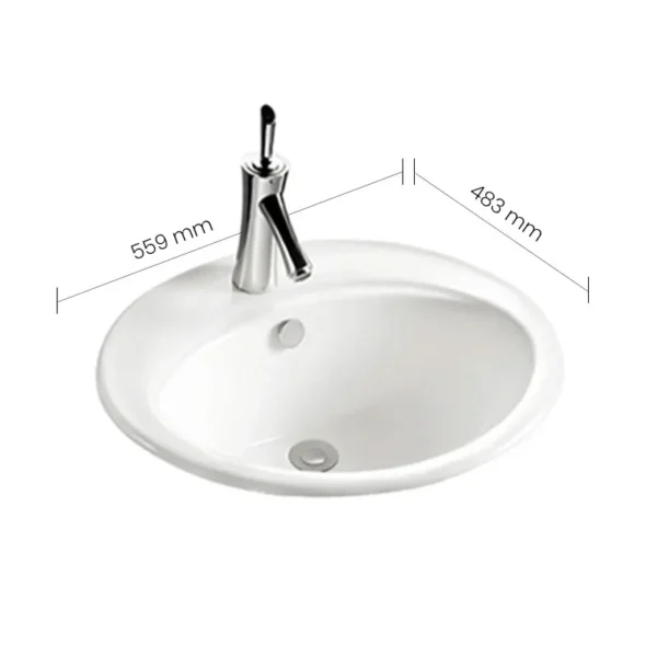 AB 012 WH SWISH Over Counter Basin - Image 2