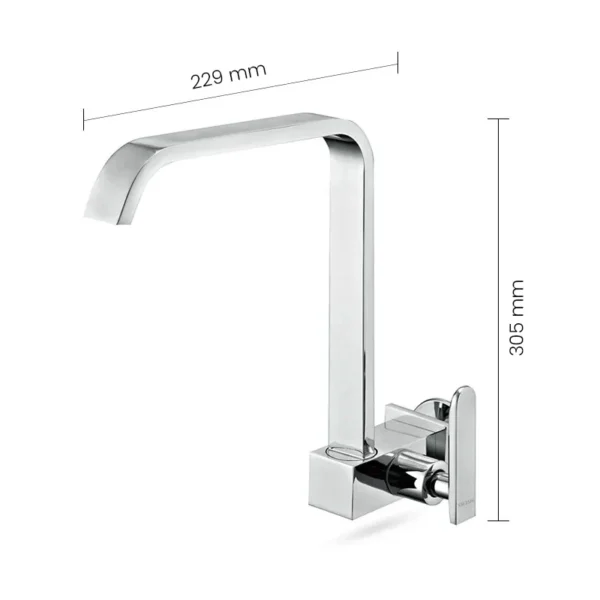 SC658 SWISH Sink Bib Cock (Single Line) - Image 2