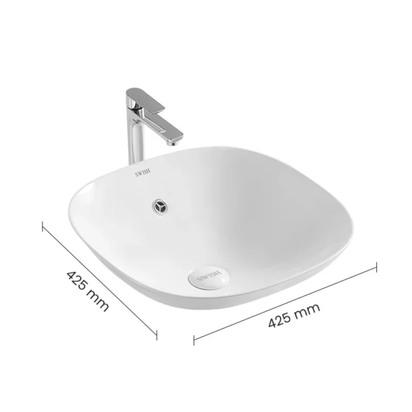 CB 0100136-00 SWISH Semi Recessed Basin - Image 2