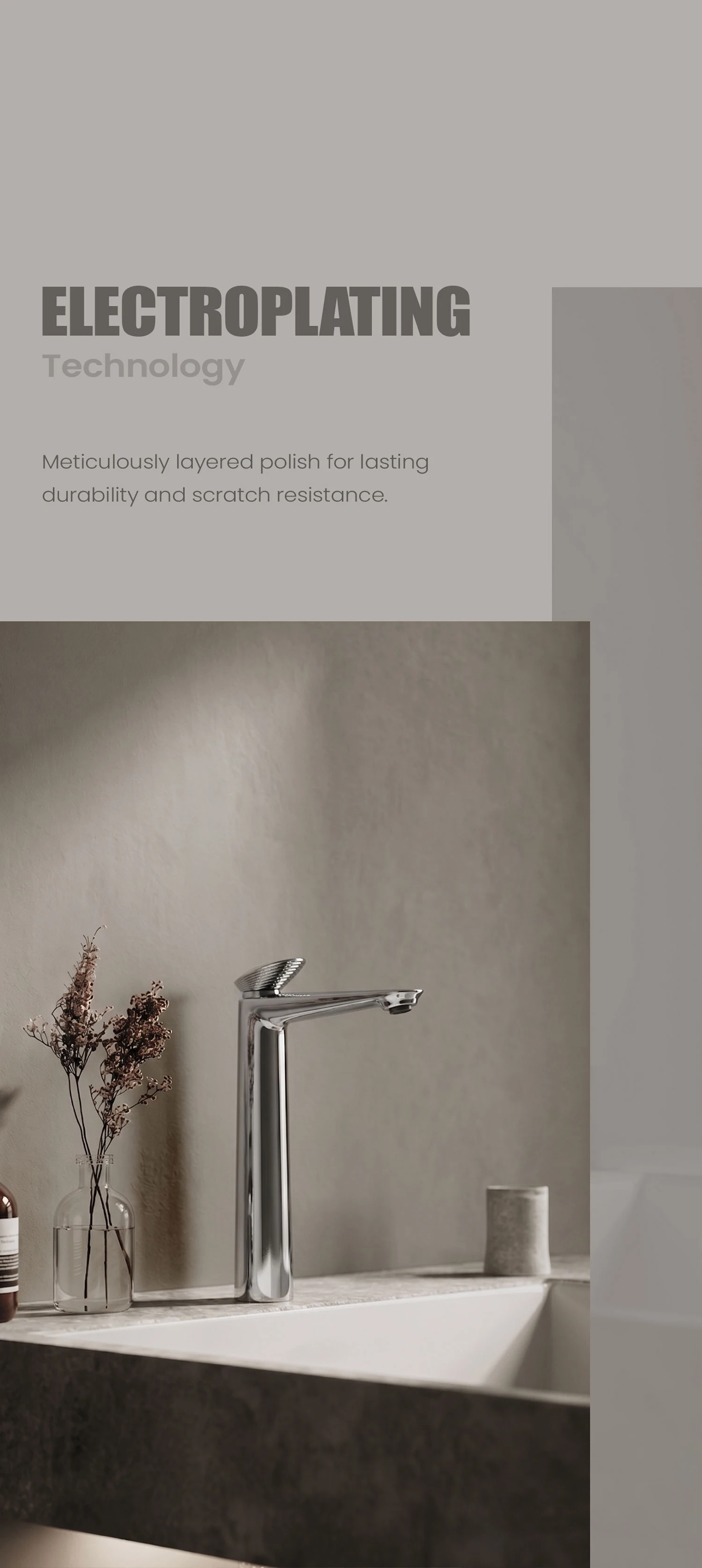 BF 0100139-00 SWISH Long Basin Mixer Storytelling Image