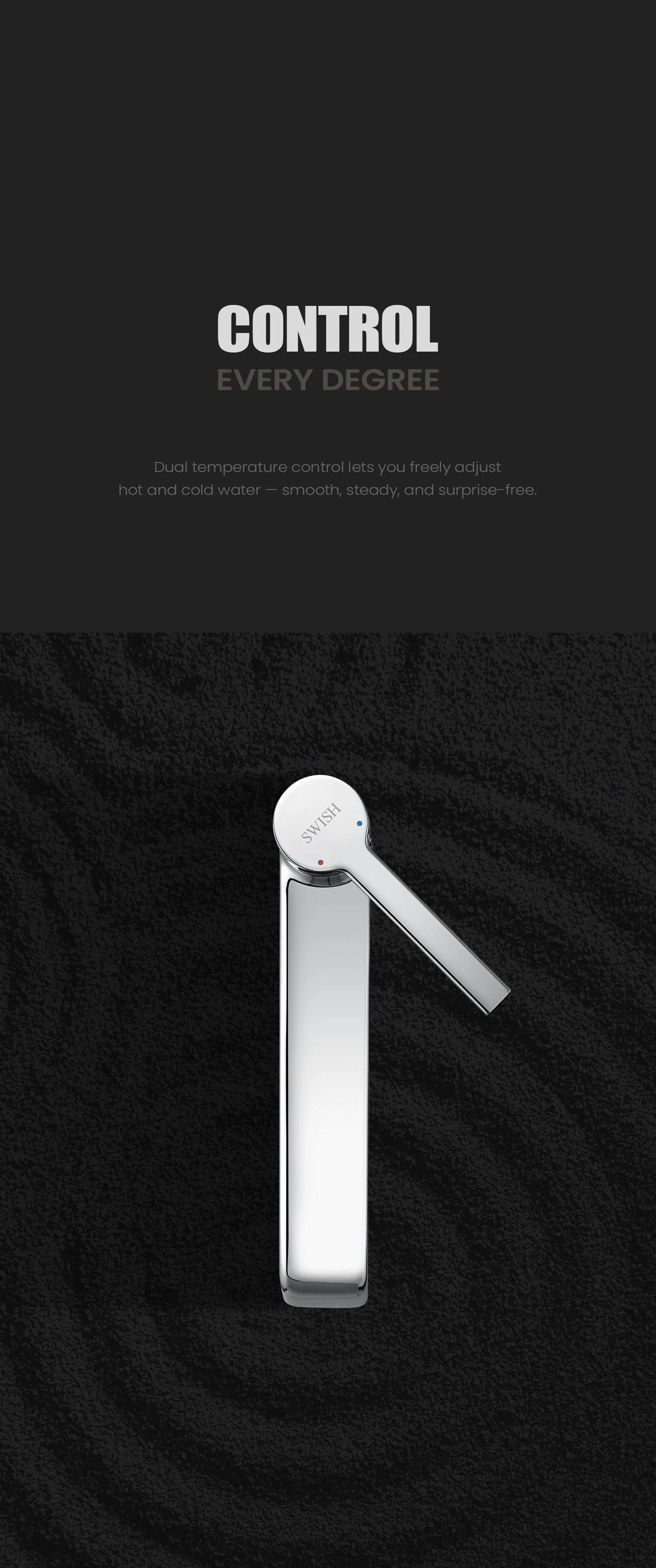 BF 0100141-00 SWISH Long Basin Mixer Storytelling Image