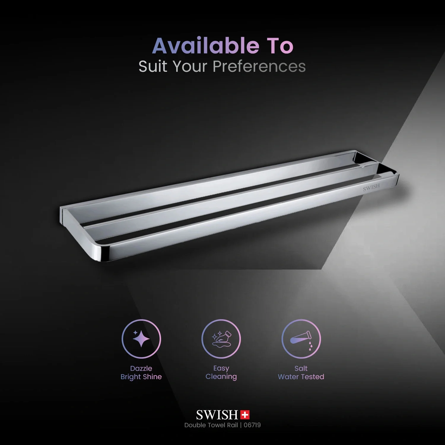 Picasso – 06719 SWISH Double Towel Rail Storytelling Image