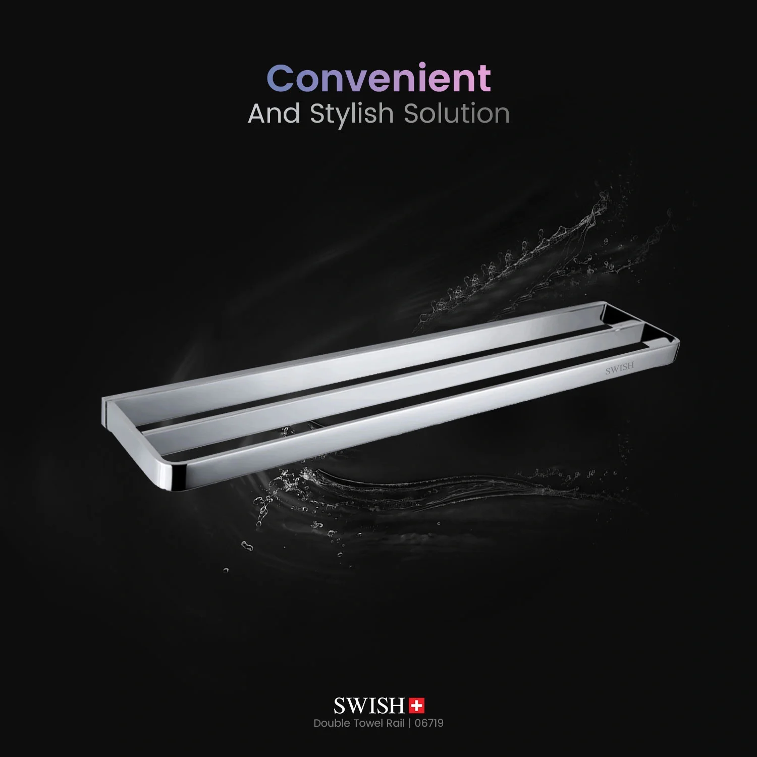 Picasso – 06719 SWISH Double Towel Rail Storytelling Image